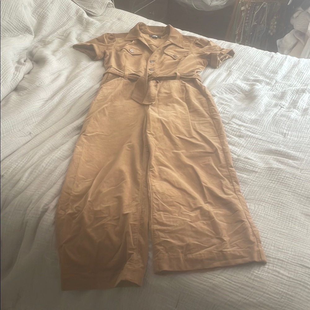 PAIGE Tan Corduroy Jumpsuit
